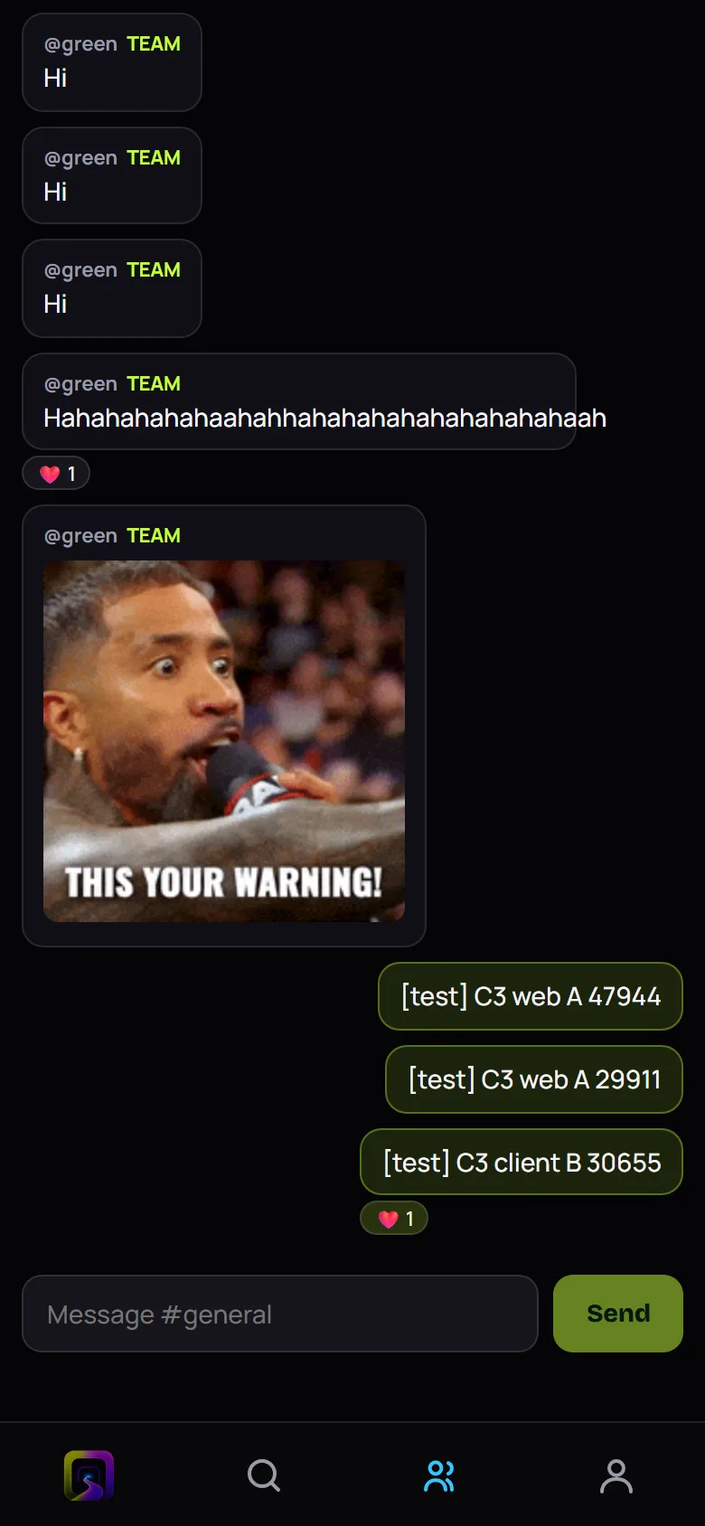 A holder-gated live chat room